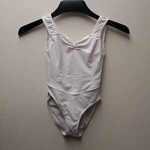 Beautiful Ballet Rosa white lace accented leotard 12 child